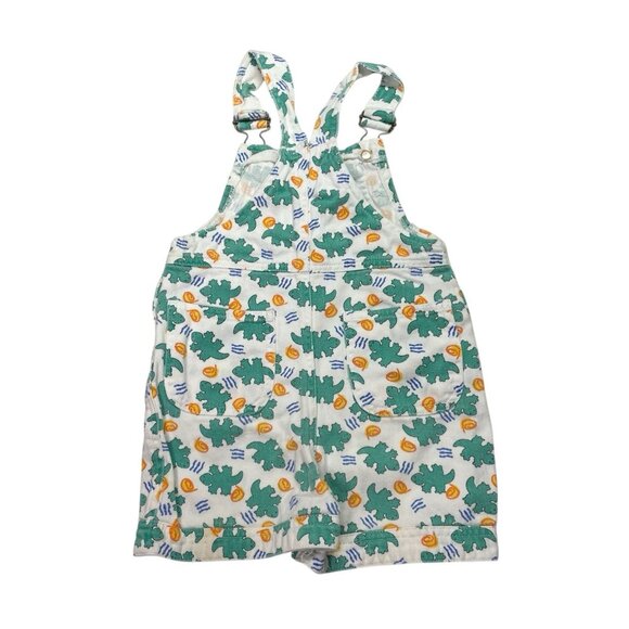 Vintage Day Sportswear Boys Lizard Gecko Shortalls Overalls Size 3T - Picture 5 of 9